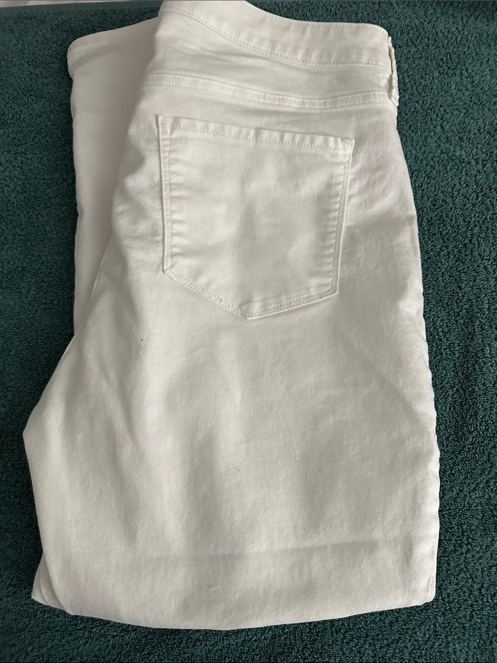 Old Navy White High-Rise Straight Jeans